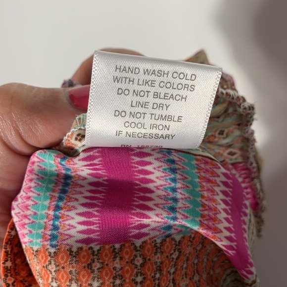 Rose & Olive Patchwork Printed Wide Leg Pants Women’s Size Medium - Picture 9 of 9